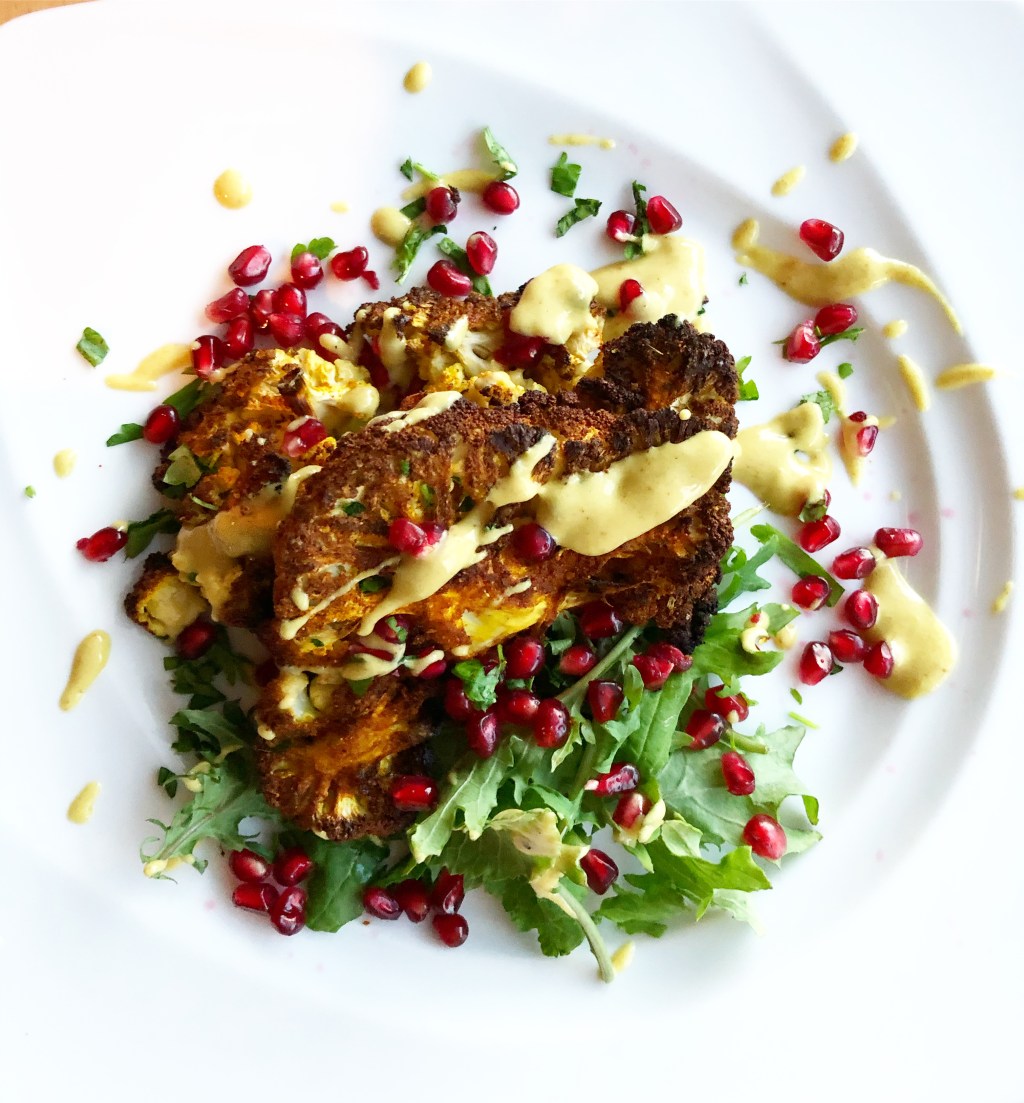 Roast Cauliflower, Tahini Dressing &&nbsp;Pomegranate