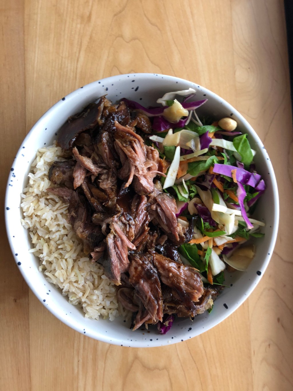 Sake & Soy Braised Short Ribs, Ginger & Peanut Slaw,&nbsp;Basmati